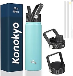 Stainless Steel Bottles with 3 Lids 