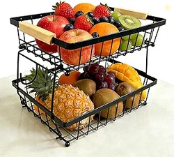 2 Tier Fruit Basket for Kitchen