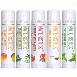 Naturistick Natural Beeswax Lip Balm 5-Pack