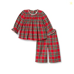 Amazon Essentials x Sofia Grainge Baby Girls' Long Sleeve Flannel Set,