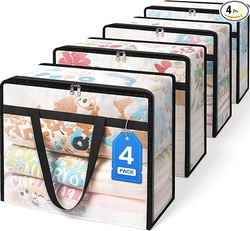 BlissTotes 4 Pack Clear Clothes Storage Bags