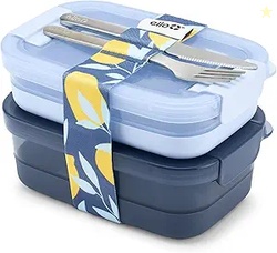 Ello 2-Pack Lunch Stack Plastic Food Storage Container