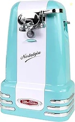 Nostalgia Retro Electric Can Opener for Kitchen with Magnetic Lid Remo