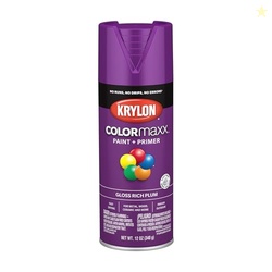 Krylon Colormaxx Gloss Spray Paint & Primer, Rich Plum - 1 Each