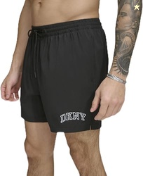 DKNY Men's Swim Swim Trunk,Jet Black,Small