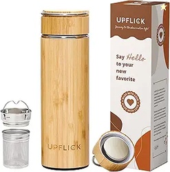 Bamboo Water Bottle Insulated Tea Tumbler