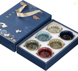 RORA Chinese Ceramic Cup Set of 6