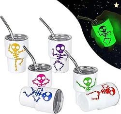 Glow In the Dark Sublimation Stainless Steel Mini Tumblers 6 PCS