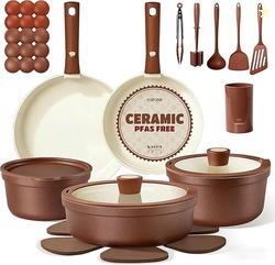 CAROTE 22Pcs Ceramic Cookware Set