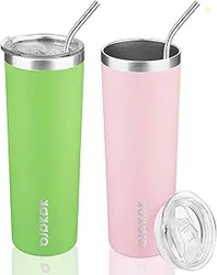 BJPKPK 20 oz Skinny Tumbler with Lid 2 Pack
