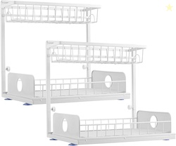 Under Sink Organizer, 2-Tier, 2-Pack