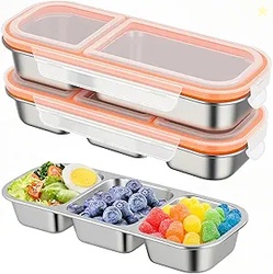 2 Pack Stainless Steel Snack Containers