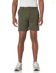 Amazon Essentials Men's Slim-Fit 7" Chino Shorts, Dark Olive, 40