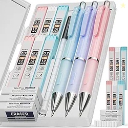 Nicpro 3PCS Cute Mechanical Pencil Set with Case