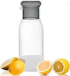 Glass Pitcher Glass Water Carafe with Cup Lid