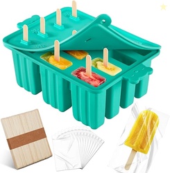 Popsicles Molds Silicone (Blue, 12 Cavities)