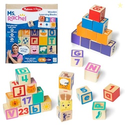 Melissa & Doug Ms. Rachel Letter, Number, and Game Wooden Learning Blo
