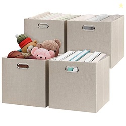 Posprica Storage Cube Basket Bins,1313 Foldable Storage Boxes for Clos