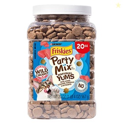 Purina Friskies Natural Cat Treats, Party Mix Natural Yums With Wild C