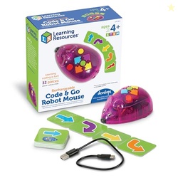 Learning Resources Rechargeable Code & Go Robot Mouse, Rechargeable Ro