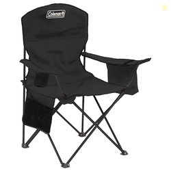 Coleman Portable Camping Chair with 4-Can Cooler, Cushioned Seat & Bac