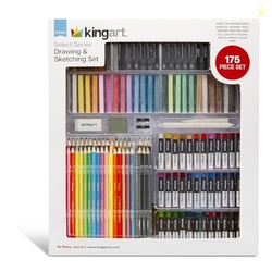 KINGART Select Series Drawing & Sketching Set, 175 pc, Complete Art Ki