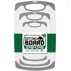 Freshware Cutting Boards for Kitchen, Chopping Board 3-Pack with Diffe