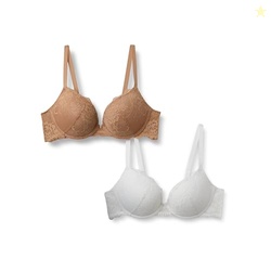 Amazon Essentials Women's Padded Underwire Push-Up Bra, Stretch All-Ov