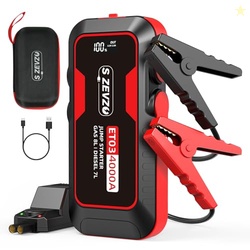 S ZEVZO ET03 Car Jump Starter 4000A Jump Starter Battery Pack for Up t
