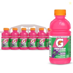 Gatorade Lower Sugar Electrolyte Sports Drink, Rain Berry, 12 fl oz Bo