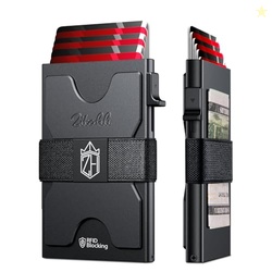 Zitahli Card Holder Wallets for Men - Slim Wallet Holds 6+6 Cards, Met