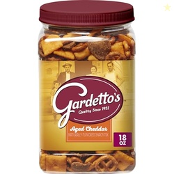Gardetto's Aged Cheddar Snack Mix, Salty Snacks Tub, 18 oz