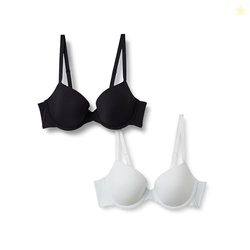 Amazon Essentials Women's Padded Underwire Demi Bra, Ultra-Soft Microf
