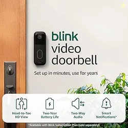 Blink Video Doorbell + Outdoor 4  Wireless smart security cameras head