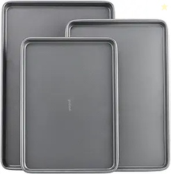 GoodCook Everyday Nonstick Baking Sheet Set 3 Pack Includes Small (139