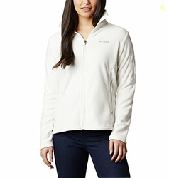 Columbia Womens Fast Trek II Full Zip Fleece Jacket, Sea Salt, X-Large