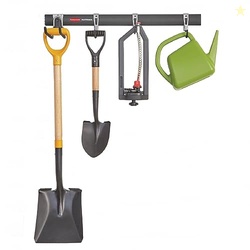 Rubbermaid FastTrack Garage Storage Utility Hooks 5 Piece Black All in
