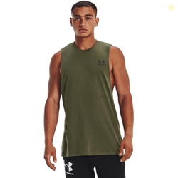 Under Armour Men's Sportstyle Left Chest Cut-Off T-Shirt, (390) Marine