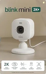 Blink Mini 2K+ (newest model)  Plug-in Home & Pet Indoor Security Came