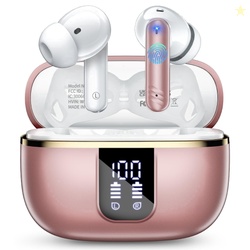 Wireless Noise Cancelling Earbuds Bluetooth 5.4 Headphones with Mic De
