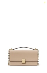 kate spade new york Deco Pebbled Leather Mini Flap Chain Crossbody, Ti