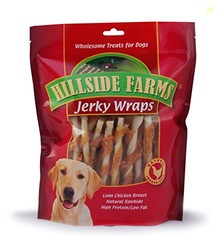 Hillside Farms Chicken And Rawhide Jerky Wraps Premium Dog Treats, 32-