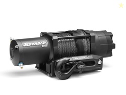 SuperATV Black Ops 6000 LB Winch Kit For UTV/ATV | Includes 50' Synthe
