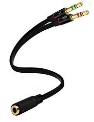 D & K Exclusives Headphone Splitter For Computer 3.5mm Female to 2 Dua