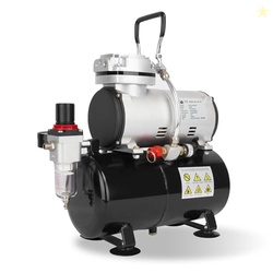 Timbertech Airbrush Compressor, High-performance Single-Piston Oil-fre