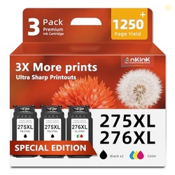 Ankink 275XL 276XL 3-Pack Compatible Ink Cartridge Replacement for Can