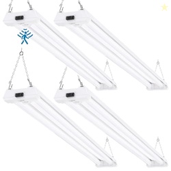 Sunco Motion Sensor 4ft LED Shop Light, Garage Lights Ceiling LED Plug