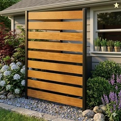 NAIZEA 60" H x 38" W Air Conditioner Fence Outdoor Privacy Fence Scree