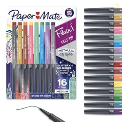 Paper Mate Flair Metallic Felt Tip Pens, City Lights Collection, Glitt