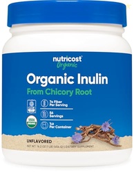 Nutricost Organic Inulin Powder 1LB (454 Grams) 7 Grams of Fiber Per S